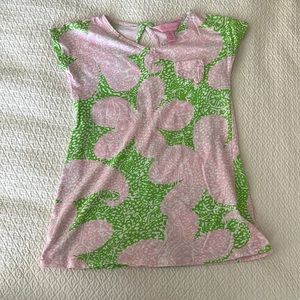 Lilly Pulitzer Girls Pink & Green Sundress, Size XS (2-3T)